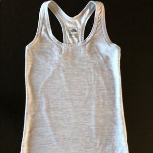 Gray North Face fitted tank top